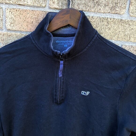 Vineyard Vines 1/4 Zip Jacket XS Black - Picture 1 of 3